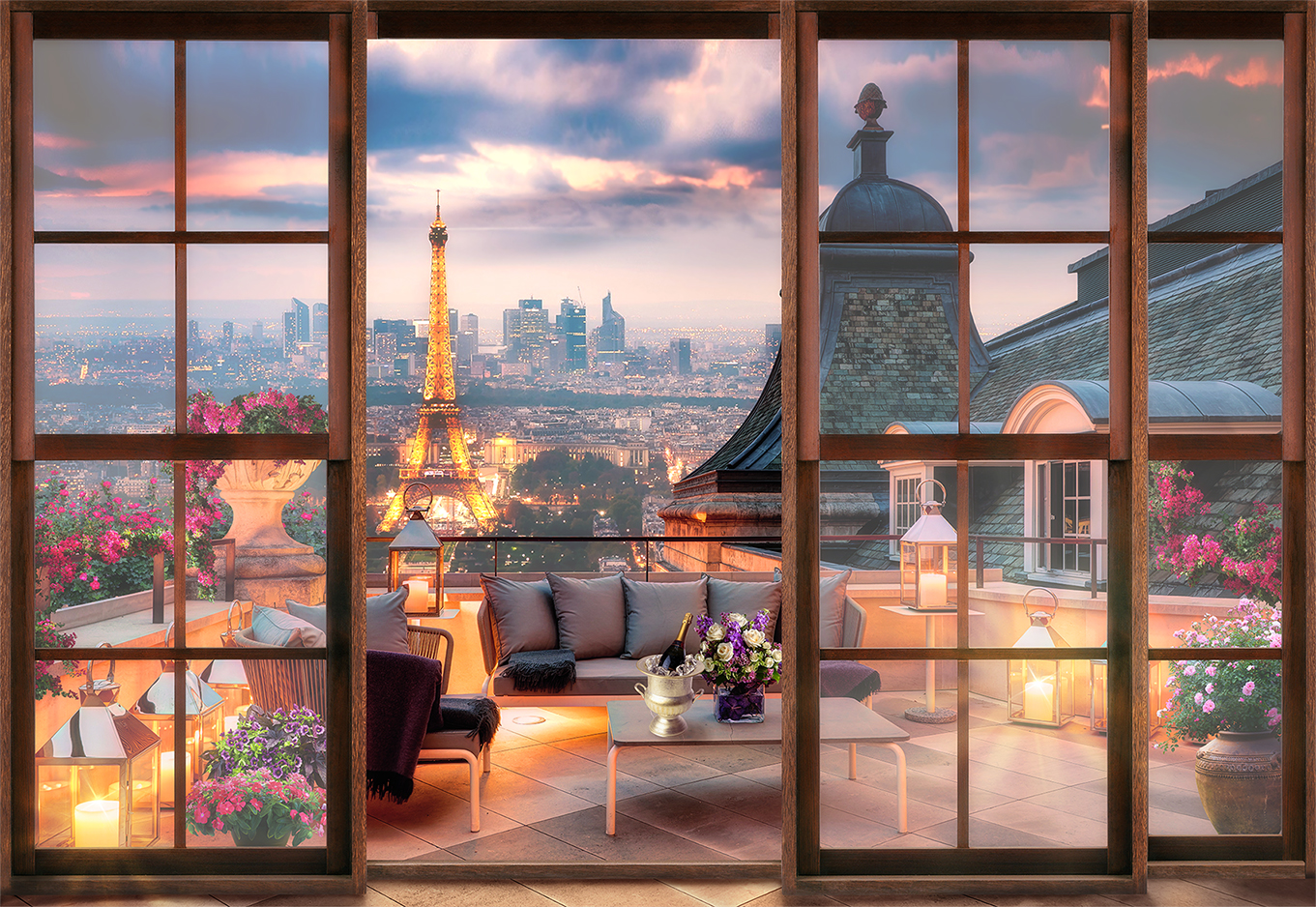 Фреска Париж балкончик